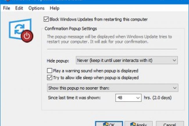 Windows 10 Update Restart Blocker v1.2