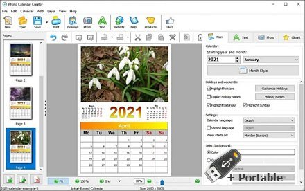 Photo Calendar Creator v17.5 + Portable