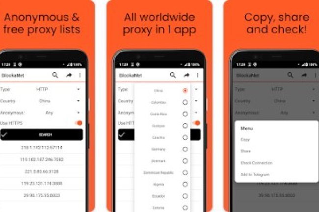 BlockaNet: Free Proxy List v2.4 MOD [Premium Unlocked]