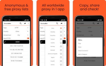 BlockaNet: Free Proxy List v2.4 MOD [Premium Unlocked]