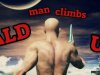 Bald Man Climbs Up