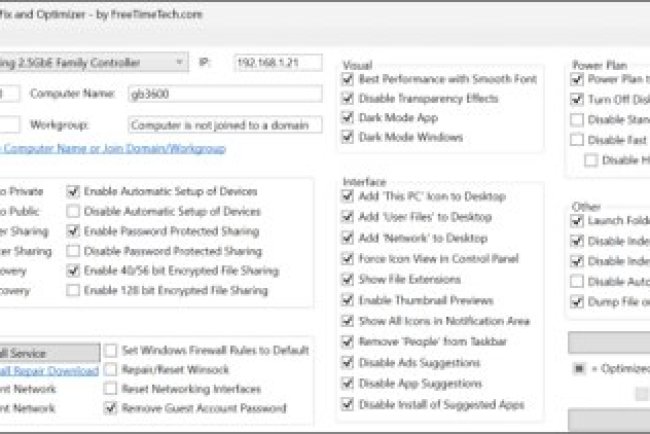 Windows 10 Network Fix and Optimizer Utility v1.4