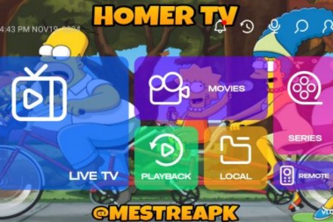 Homer TV - Aplicativo de Canais, Filmes e Séries - 100% Grátis