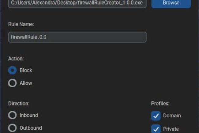 Firewall Rule Creator v1.0