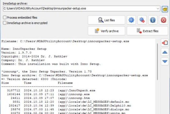 Inno Setup Unpacker v2.1.4