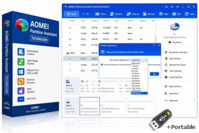 AOMEI Partition Assistant Technician 10.12.0 + Portable + WinPE