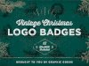 Vintage Christmas Logo Badges