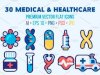 30 Medical Flat Icons Good for Logo