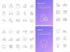 Beauty, Computer, Business, Music and Medicine Line Icons Set