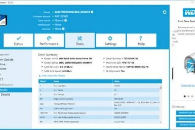 SanDisk SSD Dashboard v4.0.2.20
