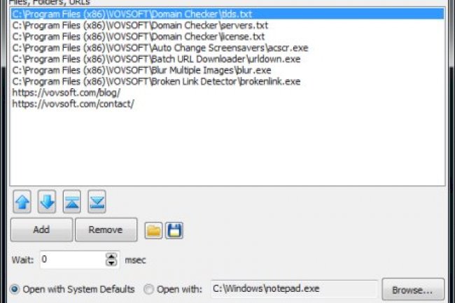 VovSoft Open Multiple Files 2.3