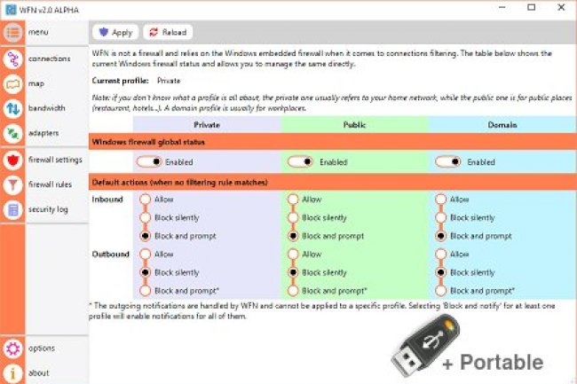 Windows Firewall Notifier 2.6 Alpha + Portable