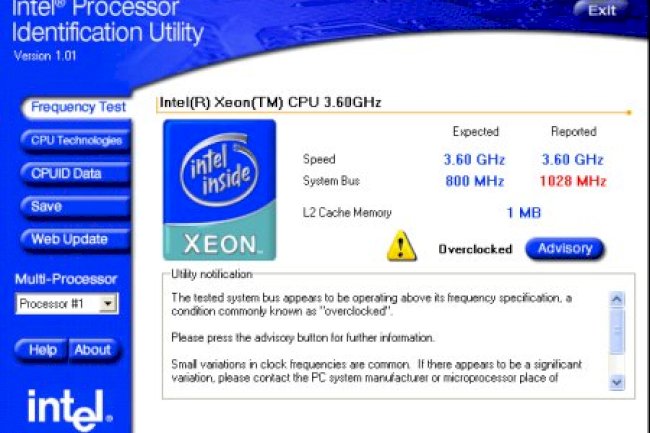 Intel Processor Identification Utility v7.1.8