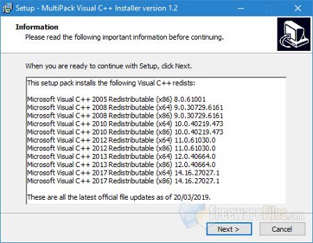 MultiPack Visual C++ Installer v3.0
