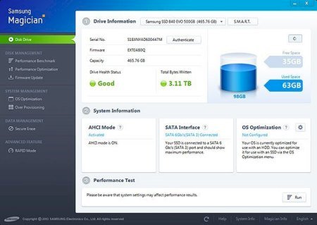 Samsung SSD Magician v7.1.1.820
