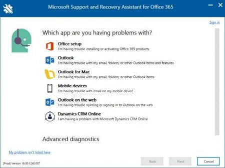 Microsoft Support and Recovery Assistant v17.01.1659.000