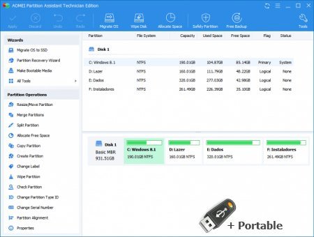 AOMEI Partition Assistant Technician v10.3.1 + Portable + WinPE