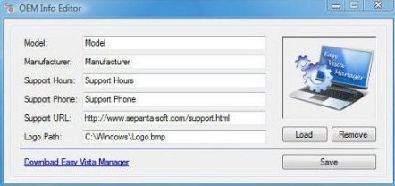 OEM Info Editor 1.7.0.0