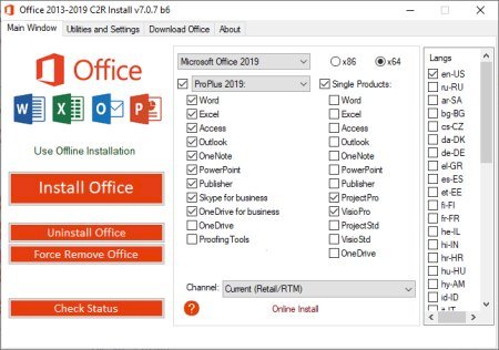 Office 2013-2024 C2R Install v7.7.7.7 + Lite Version