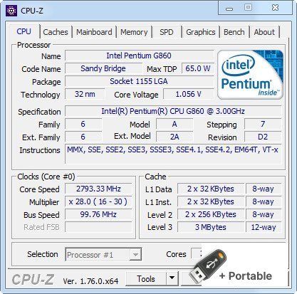 CPU-Z v2.07 + Portable