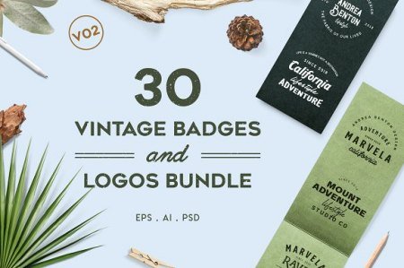 Vintage Badges and Logos Bundle Vol 2