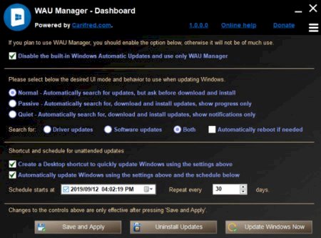 WAU Manager (Windows Automatic Updates) v3.3.1
