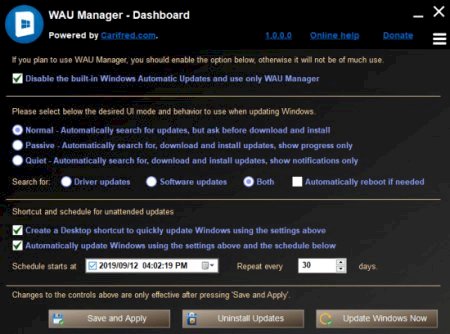 WAU Manager (Windows Automatic Updates) v3.5.2.0