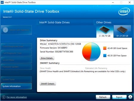 Intel Solid State Drive (SSD) Toolbox 3.5.15