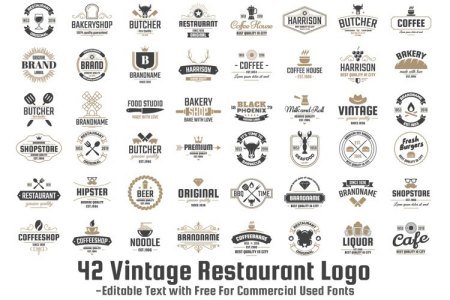 42 Vintage Logo Set