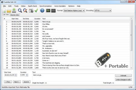 Subtitle Edit v4.0.3 + Portable