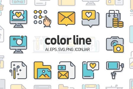 260 Color Line Icon x2