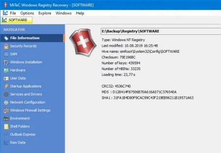 MiTeC Windows Registry Recovery v3.1.1