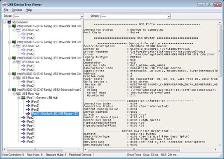 USB Device Tree Viewer v4.0.5