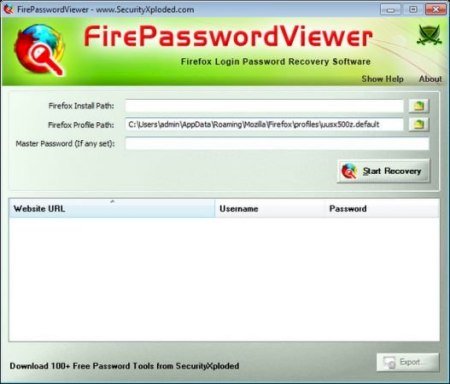 Firefox Password Viewer 13.0