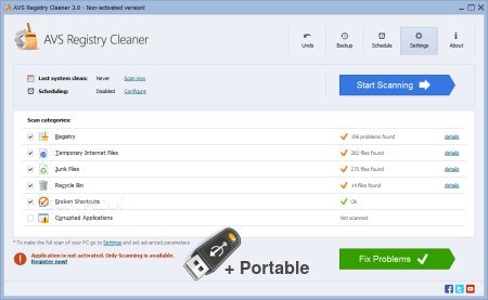 AVS Registry Cleaner 4.1.7.293 + Portable