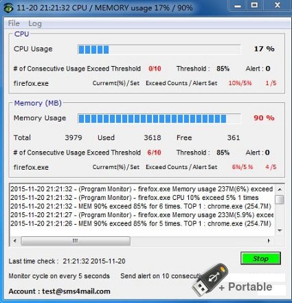 CPU Monitor and Alert 4.7.1 + Portable